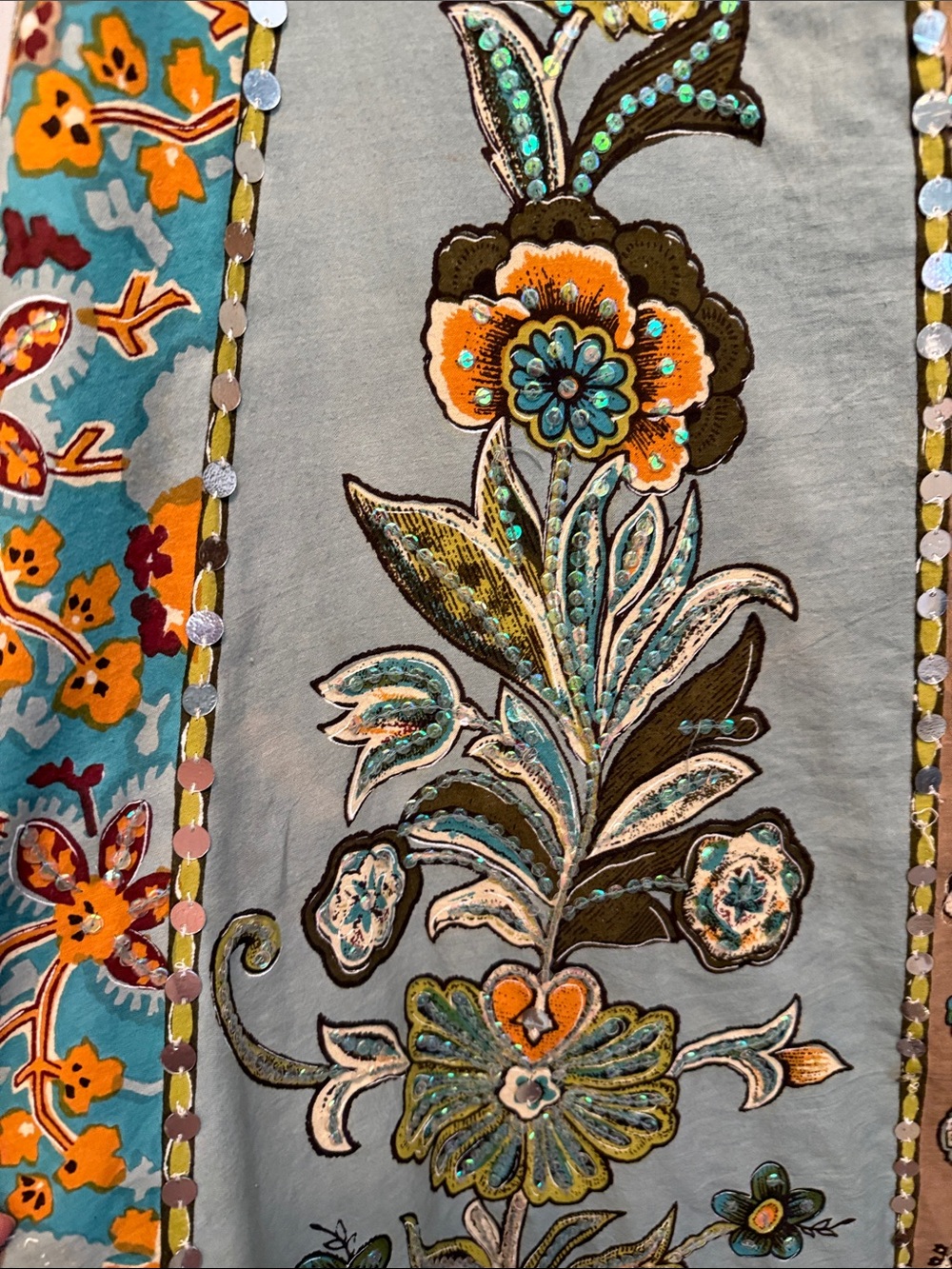 Soft Surroundings paisley print full skirt. - Picture 3 of 8